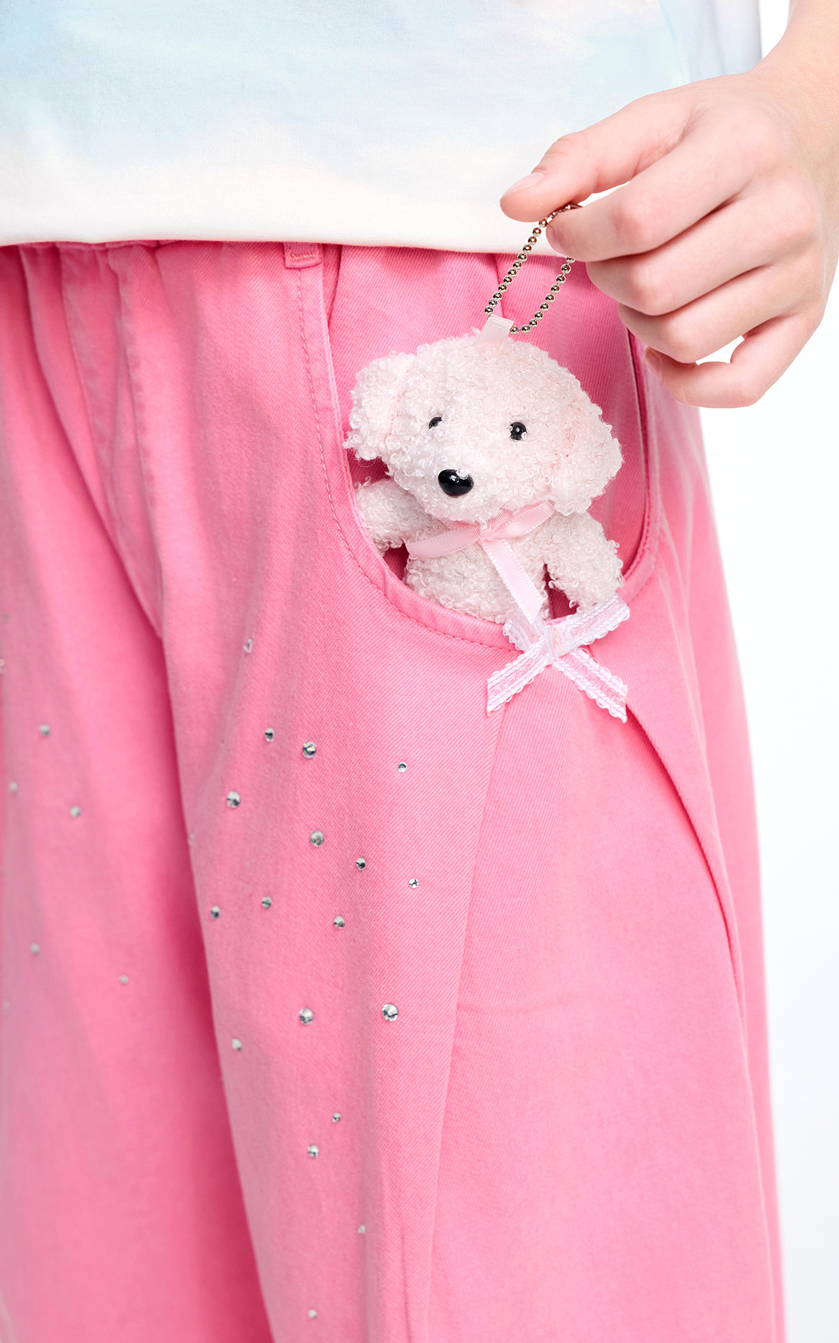 Minipeace Peacebird Children's Clothing Girls' Mid-Length Shorts Summer Thin Dopamine Style Soft Denim Pants Children's Pants — 13