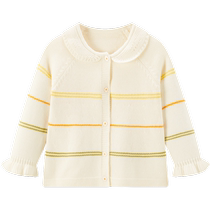 (Same style at counter) minipeace Peacebird childrens clothing toddlers wool cardigan childrens knitted jacket new autumn clothing