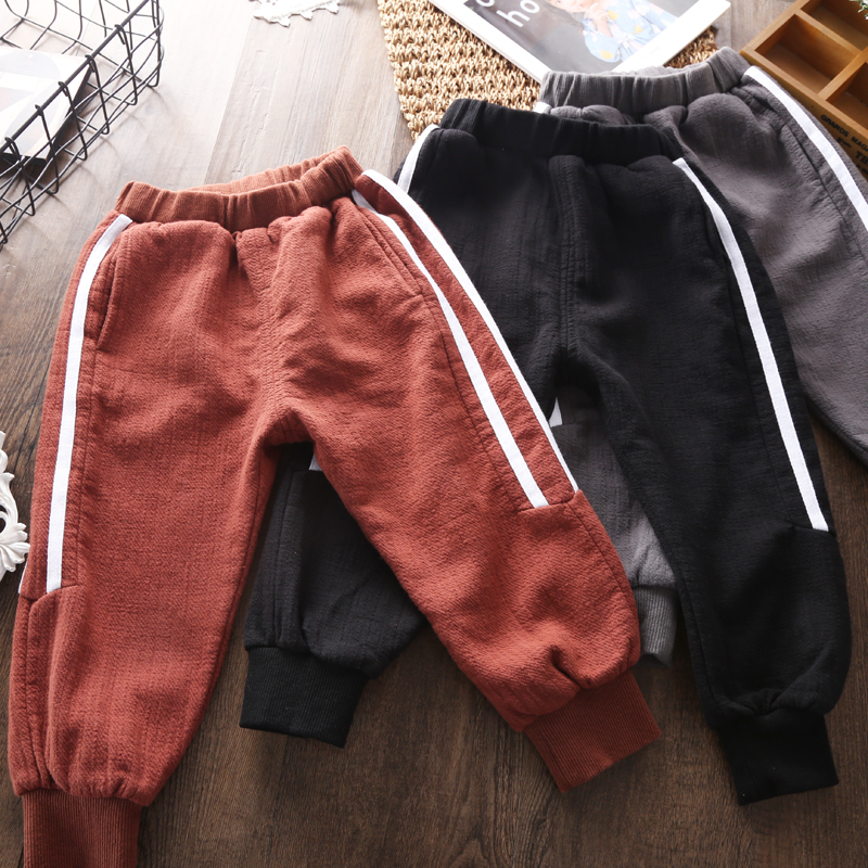 Boy's casual pants loose spring and autumn new children autumn cotton leprosy pants girl baby rod pants