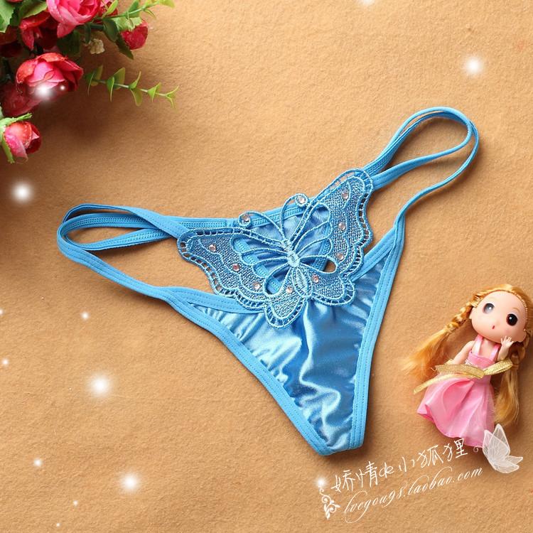 Mùa hè trong suốt gợi cảm ren quyến rũ nữ thong Eo thấp không có dấu vết bề mặt tươi sáng T quần thật người thật quần quần lót bé gái