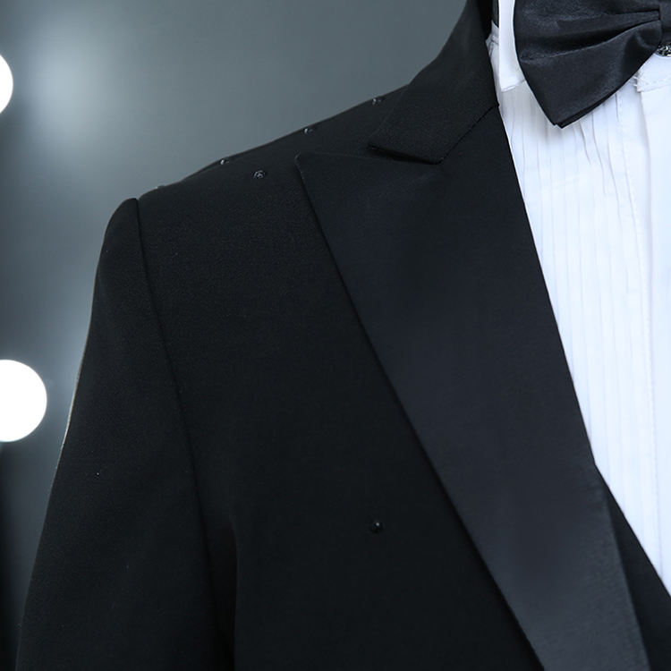 Trang phục tuxedo nam trang phục hợp xướng mới phù hợp với tiệc cưới nghệ thuật thử nghiệm phù hợp với trang phục chỉ huy áo len nam