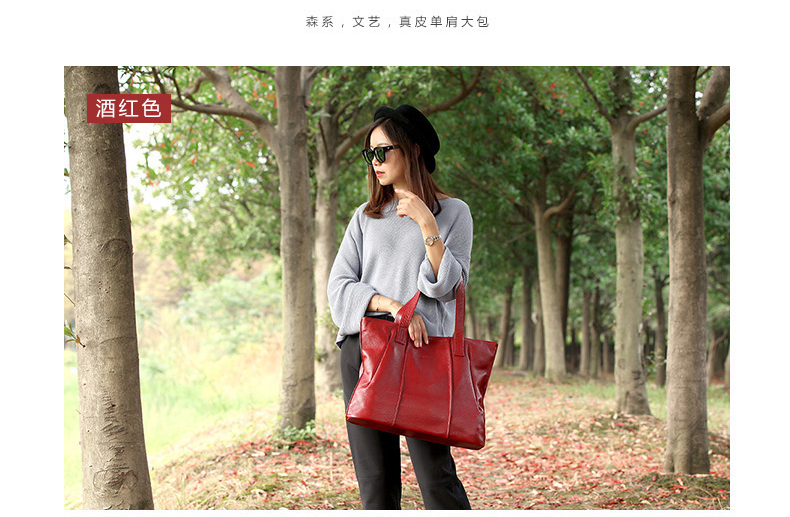 Mùa thu và mùa đông nóng linh hoạt đơn giản bầu không khí mềm mại trên cùng lớp da bò da hóa đơn giản dị vai túi nữ túi lớn - Túi xách nữ túi coach nữ chính hãng