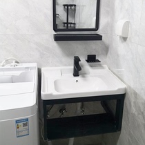 Bathroom wall-mounted washbasin Small apartment household bathroom simple sink washbasin washbasin cabinet combination