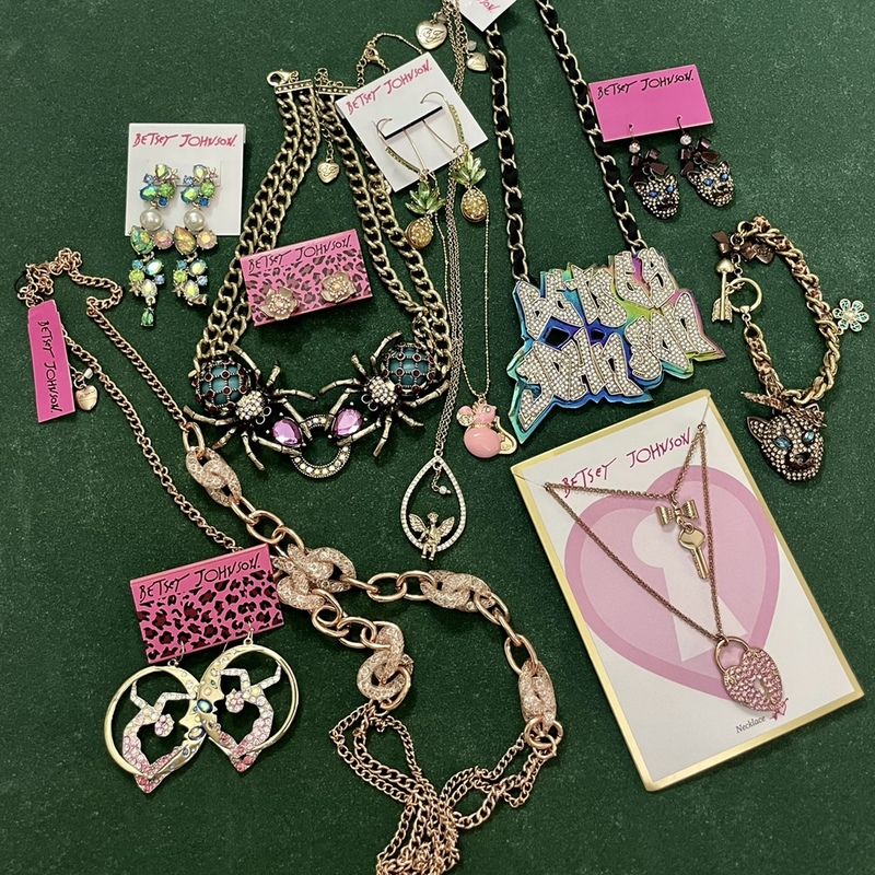 Bj Pure Original Style Necklace Bracelet Earrings Vintage Retro Jewelry Heart Sweater Chain Angel Flower Stud Earrings