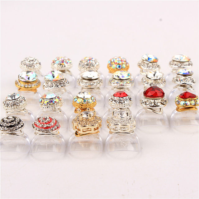 New Internet Celebrity light Luxury snowflake high-speed transfer beads nail art jewelry lucky spin full diamond gem nail decoration