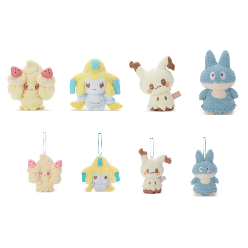 In Stock Pokémon T-Arts Pokepeace Plush Keychain Little Kirby Mewtwo Kyara