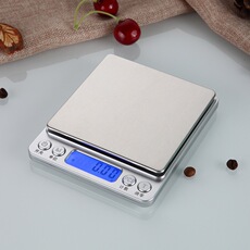 Весы 天平电子称高精度食物精准克称家用烘焙不锈钢0.1g厨房秤小型数度