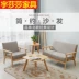 Căn hộ nhỏ chung cư sofa vải đôi ba ban công hai phòng ngủ Bắc Âu hiện đại cho thuê tối giản sofa nhỏ - Ghế sô pha