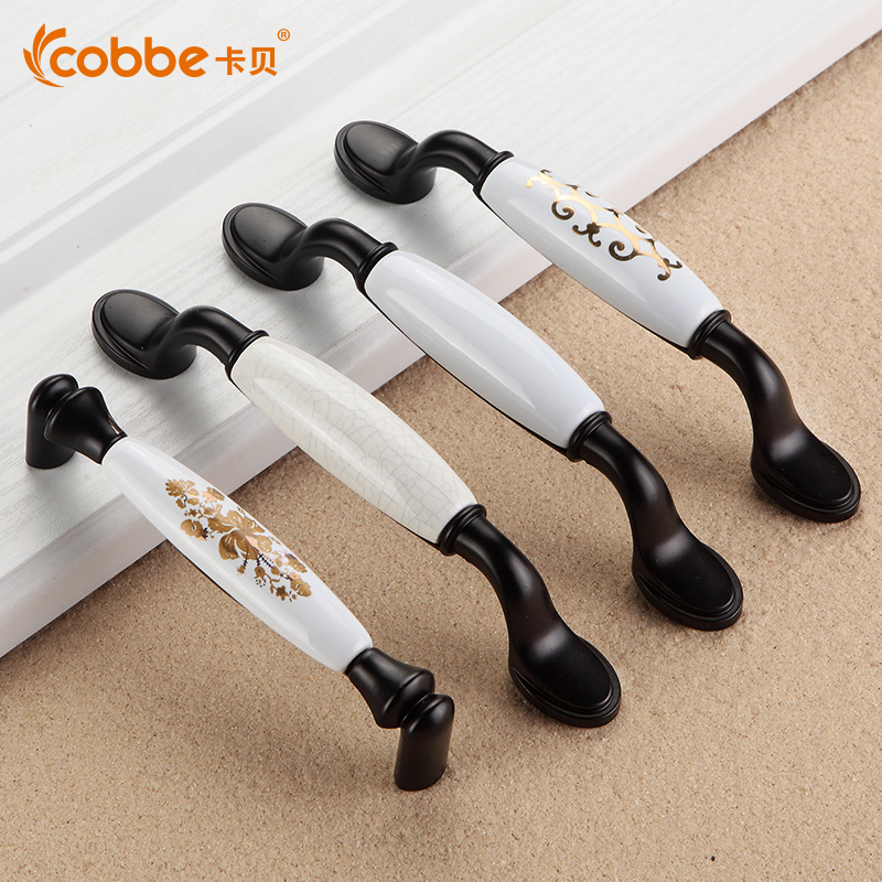 Cabe Black Ceramic American Overall Cabinet Drawers Handle American Wardrobe Door Handles Modern Minimalist Cabinet Small Single Holes