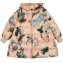 Jiangnan Buyi Childrens Clothing] Winter down jacket mid-length warm and cute printed boys and girls jnbybyjnby