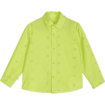 Jiangnan cloth clothes children dress long sleeves shirt turning embroidered solid flowers cute cute cute girl jnbybyjnby