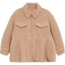 Imitation lamb wool] Jiangnan Buyi childrens clothing autumn knitted jacket lapel single-breasted girls and childrenjnbybyjnby