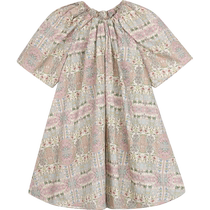 Новая детская одежда Jiangnan Buyi плиссированное платье с короткими рукавами и принтом 24 лета jnbybyjnby1O5G12460