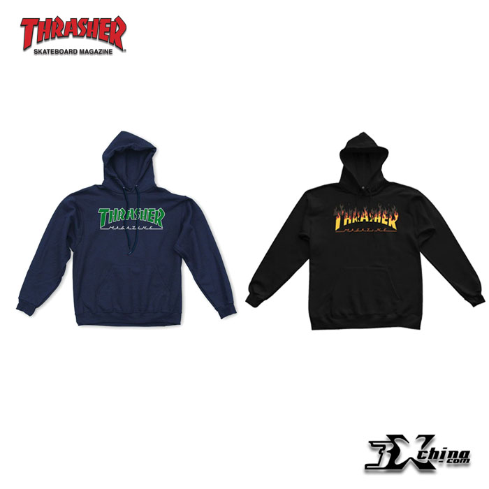 New Official Sync THRASHER US IMPORTED CLOTHING HOOD SHORT SLEEVE BEIJING TOUR SKATEPARK-Taobao