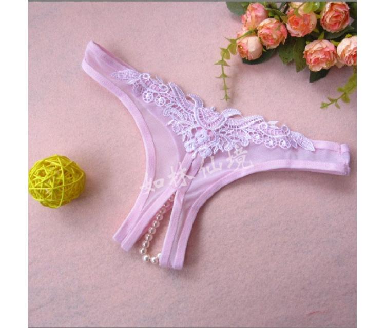 Lưới của phụ nữ trong suốt gợi cảm chia thong trong suốt đẩy cặp vợ chồng đồ lót C quần ngọc trai massage đồ lót hạt quần xì