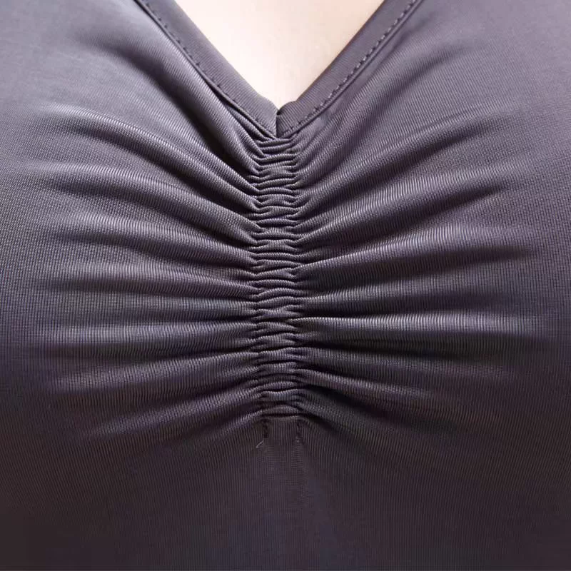 Красные балетные туфли T-shirt, спортивная одежда, летняя йога-одежда, с коротким рукавом