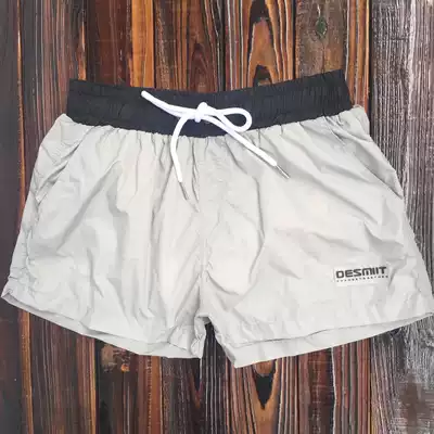 Low-waist boxer swimming trunks men's casual loose sports lined shorts seaside vacation 3-point pants beach pants