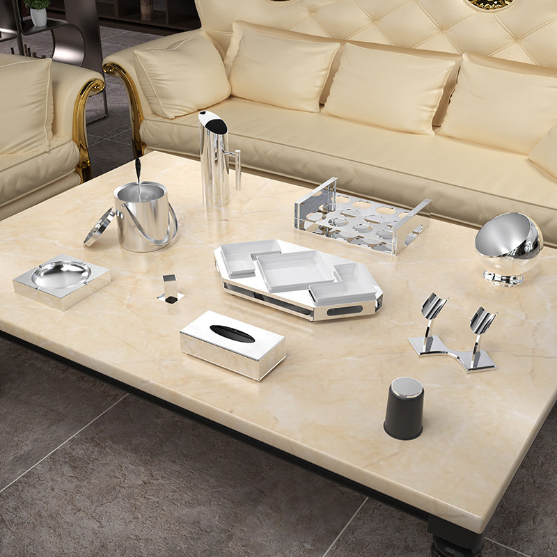 Bar ktv stand supplies full set of stainless steel high - foot plate paper bowl slope - bowl commercial customization