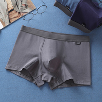 Mens boxer underwear a piece of pure cotton graphene antibacterial thin breathable boxer pants comfortable youth bottoms