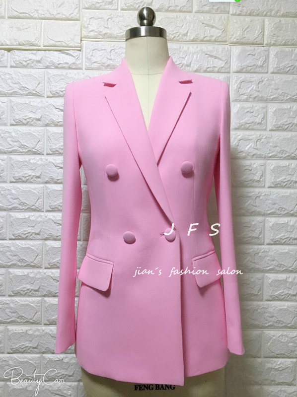 New Slim-Fitting Suit Jacket, Trendy Women's Clothing, Pink