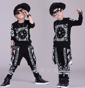 Hip hop boy khiêu vũ đường phố quần áo trẻ em nhảy jazz quần áo thủy triều kho báu catwalk hiển thị quần áo phù hợp với cô gái trống