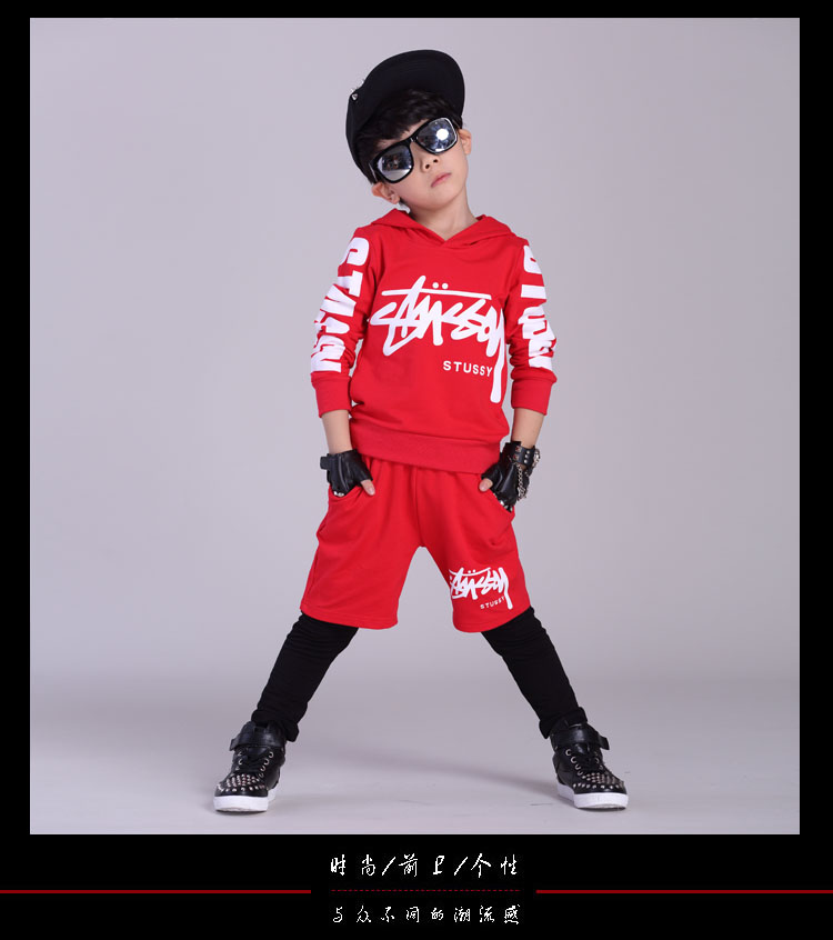 Hip hop boy khiêu vũ đường phố quần áo trẻ em nhảy jazz quần áo thủy triều kho báu catwalk hiển thị quần áo phù hợp với cô gái trống thời trang bé gái