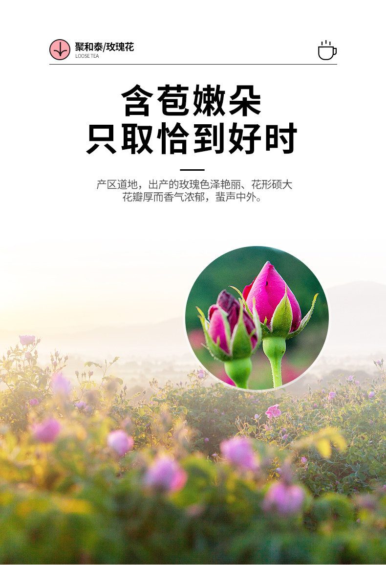 【中国直邮】 聚和泰 玫瑰花茶 50g/ 罐 玫瑰干花 养生茶泡茶水