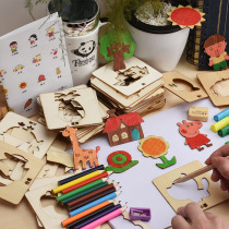 Childrens drawing set Elementary school doodle drawing tool template Boy girl toddler beginner art supplies