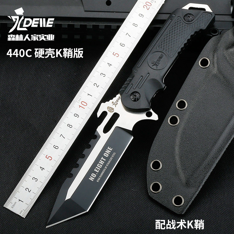 High Hardness Outdoor Survival Knife Field Anti-Body Straight Knife Jungle Carry-on Blade Fruit Small Knife Courtson Tactical Cutter