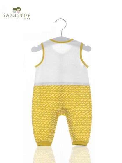 婴儿童连身衣背心长裤连体衣夏季薄款男宝宝卡通哈衣爬服A类