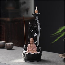 Ceramic Western Three Saints Reversing Incense Furnace Guanyin Tmore Aromatherapy bergamot home interior ornaments monk line incense socket