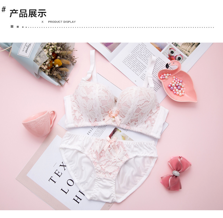 Áo ngực tập hợp ngực nhỏ người phụ nữ gợi cảm đồ lót quần lót phù hợp với phụ nữ không có vòng thép mỏng phần ren trên áo ngực cô gái áo ngực học sinh
