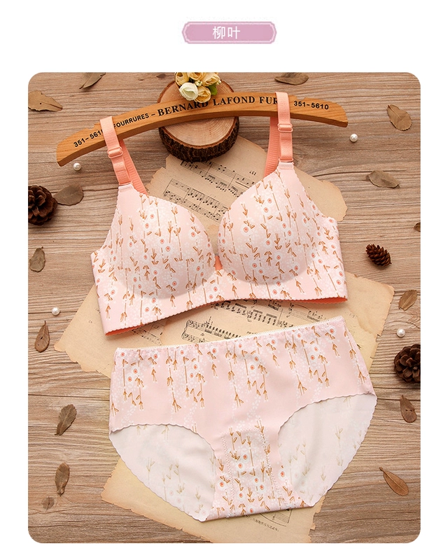 Một mảnh liền mạch không có vành nhỏ áo ngực tập hợp in áo ngực gợi cảm thiết lập ít phụ nữ dày phần bikini đi biển đẹp 2021