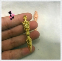  Yuansheng Buddha 925 silver gilt Pu Ba Jinguang pendant Body protection and safety pendant Magic Pestle Vajrayana Magic Device