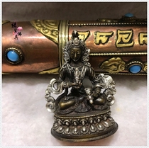 Edge Life Buddha Nepalese Clamp Nepali Silver King Kong King Kong Buddha Statue double lotus seat Mythage small Buddha statue with Buddha 5 5cm