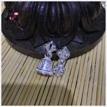  Yuansheng Buddha 925 sterling silver six-character truth five-stock small bell pestle counter accessories Buddha beads Rosary beads accessories