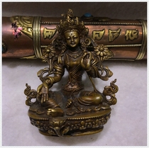Edge life Buddha Nepal imported handmade copper for old Tibetan Buddhism Salvation speed and mother greenery Mother Buddha statue
