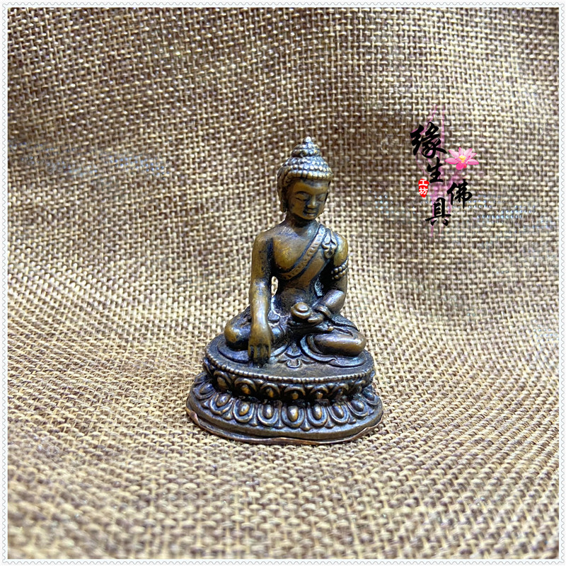 Fate Buddha Sakimani Buddha Nepal bronze made old 5 5cm Sakyamuni Buddha statue with a little Buddha