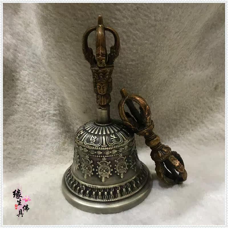 Edge Raw Buddha Boutique Nepali Handmade Red Copper Bronze Five Stock Bell Pestle Diamond Pestle Mestle Instrument