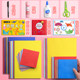 A4 origami colored paper set color cardboard hard handmade special paper paper-cut square kindergarten children primary school students colorful soft and thick production material package folding paper origami art tools