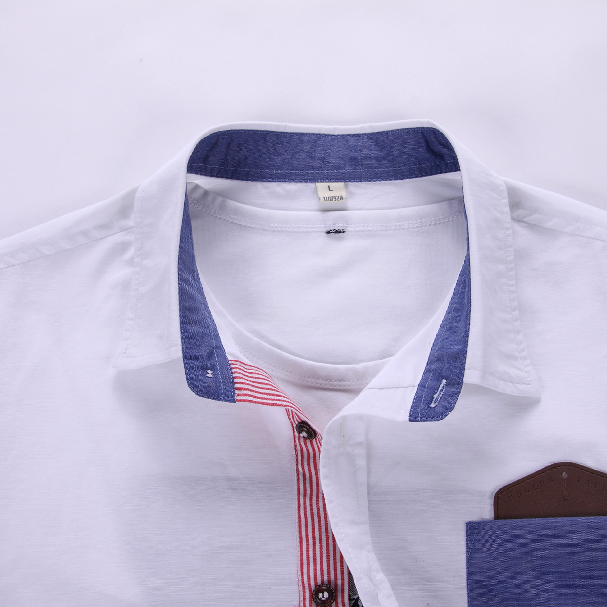 29 yuan summer men's business casual short-sleeved shirt loose tide hit the color shirt iron