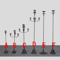 Antique iron lamp old oil lamp cast iron oil lamp film props characteristic decoration Candlestick folk old iron lamp kerosene lamp