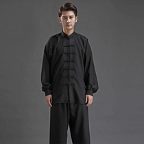Chenjiagou autumn cotton and hemp high-grade washed linen Taijiquan clothing Tianma mens and womens tai chi martial arts clothing