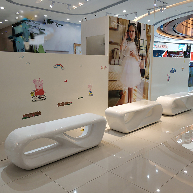 Creative fiberglass leisure chair hotel lobby waiting chair public rest area sitting stool day-shaped shopping mall seat