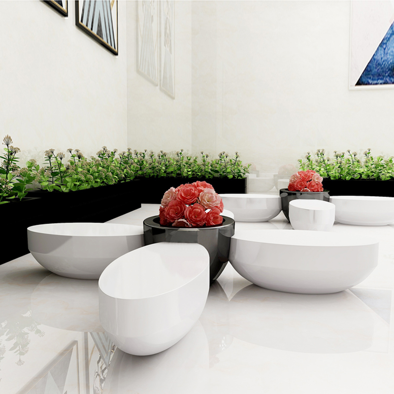 Shopping mall fiberglass seat creative leisure chair flowerpot combination stool Hotel airport multi-person rest waiting chair