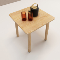 Munisdan Nordic solid wood Square few living room sofa side modern simple small table coffee table corner table coffee table