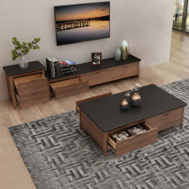 Fire stone TV cabinet modern simple living room floor cabinet locker small apartment coffee table TV cabinet combination