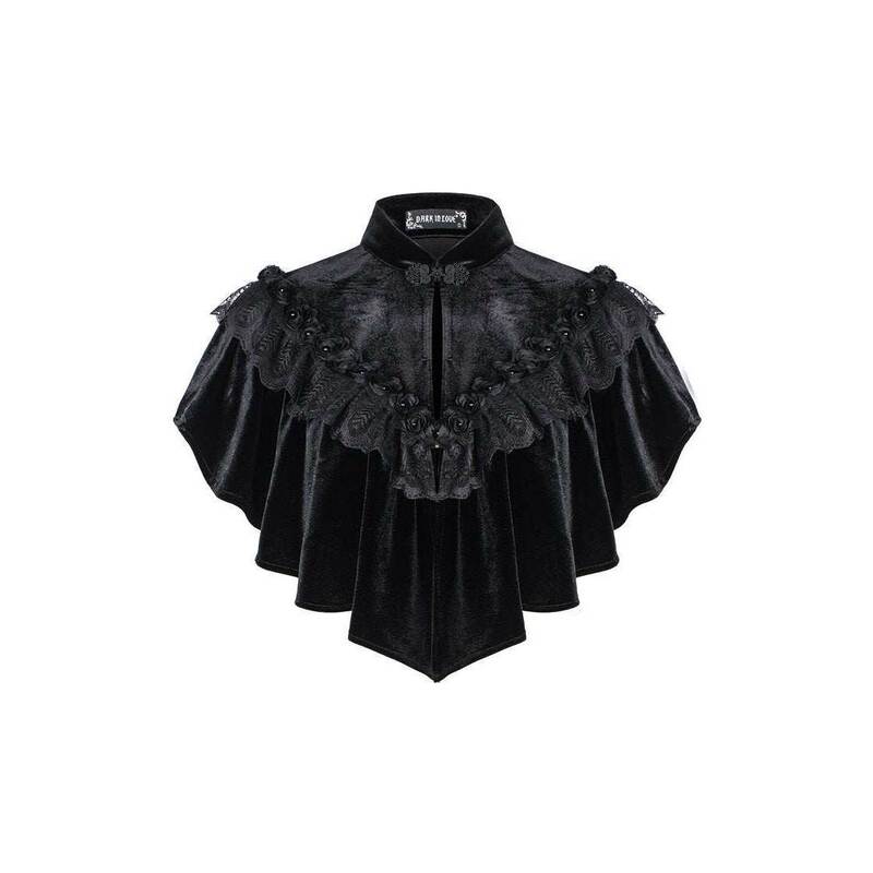 Dark in Love Gothic Women's Clothing Dark Gothic Black Cape Heart-Shaped Shawl Bw043 Dark in Love Gothic Women's Clothing Dark Gothic Black Cape Heart-Shaped Shawl Bw043