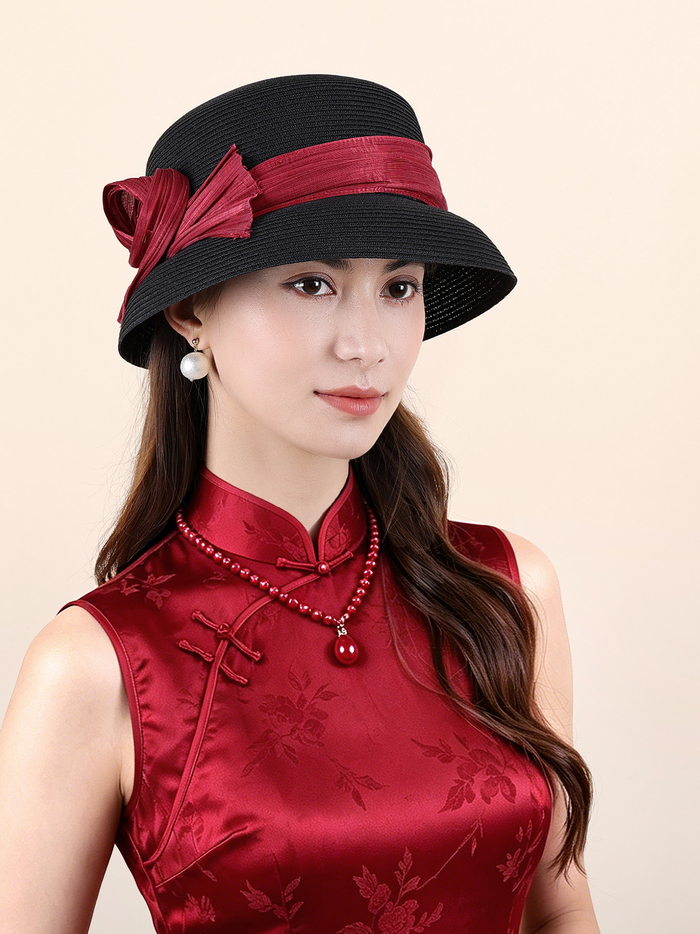 Summer french straw hat for women and paper straw hat sun protection silk hemp fisherman hat basin hat versatile hepburn style sun hat