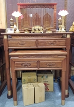 Fragrant pear deep walnut color Tong-style Buddha Hall table Solid wood table for Taiwan Buddha Incense case for God case
